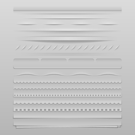 Design elements vector set of high detailed web dividersのイラスト素材
