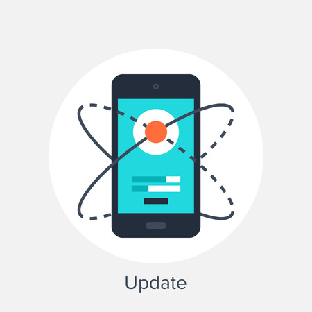 Vector illustration of software update flat design concept.のイラスト素材