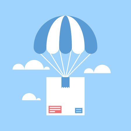 Abstract vector illustration of delivery flat design concept.のイラスト素材