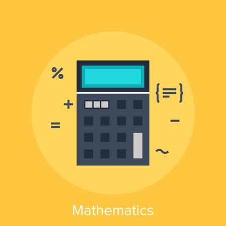 Abstract vector illustration of mathematics flat design concept.の写真素材