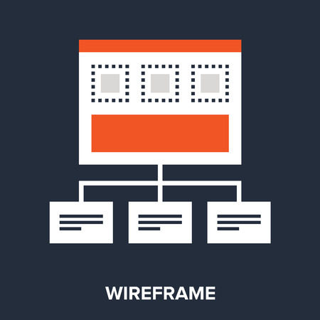 wireframeのイラスト素材