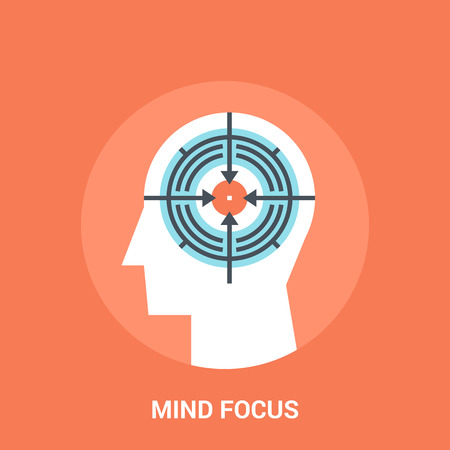 Abstract vector illustration of mind focus icon conceptのイラスト素材