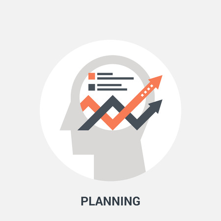 Abstract vector illustration of planning icon conceptの写真素材