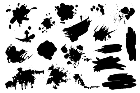 Watercolor splatters collectionのイラスト素材