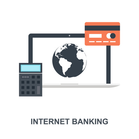 Internet Banking icon conceptのイラスト素材