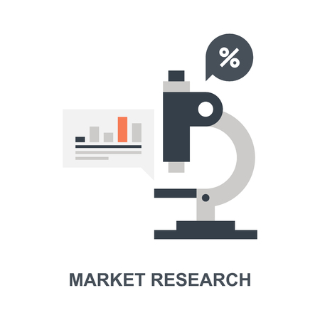 Market Research icon conceptのイラスト素材