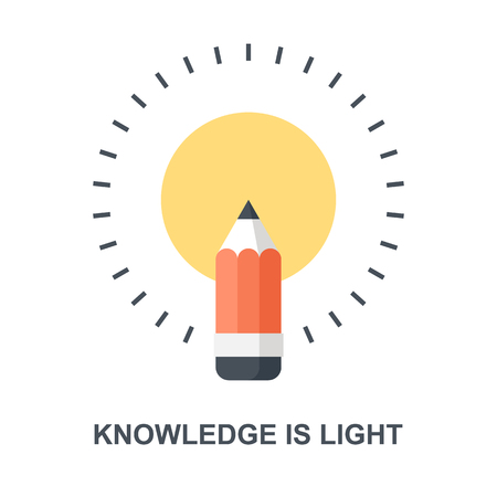 Knowledge is Light icon conceptのイラスト素材