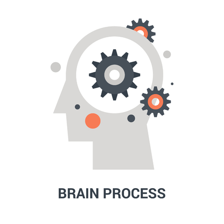 brain process icon conceptのイラスト素材