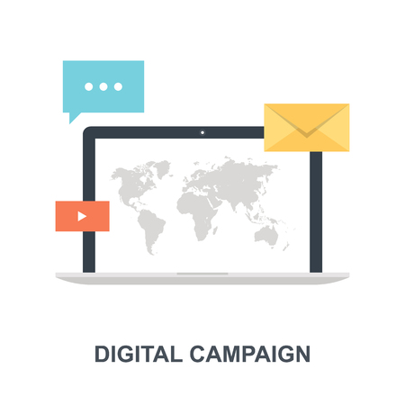 Digital Campaign icon conceptのイラスト素材