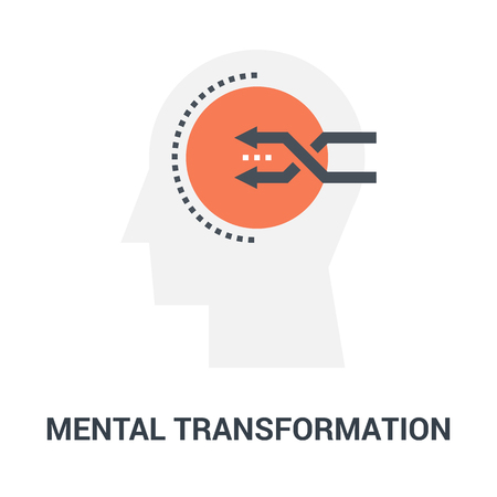 mental transformation icon conceptのイラスト素材