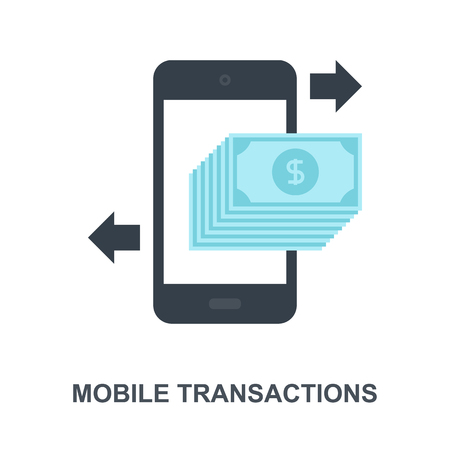 Mobile Transactions icon conceptのイラスト素材