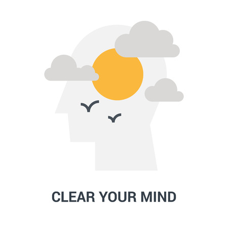 clear your mind icon conceptのイラスト素材