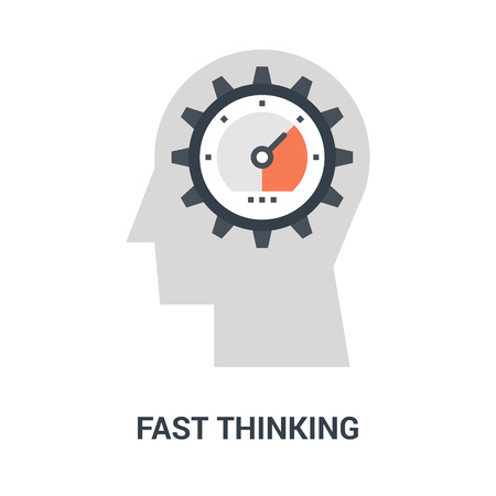 fast thinking icon conceptのイラスト素材