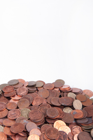 Thai baht coins. Coins of Thailand. Many of Thai baht coins backgroundの写真素材