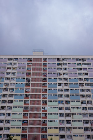 Hong Kong - August 14, 2018 : Old apartment in Hong Kong