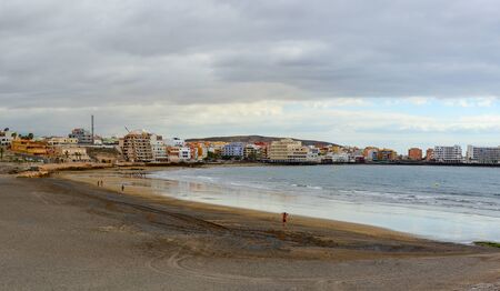 Medano beach in southern Tenerife in El Medano village, located in the municipality of Granadilla de...