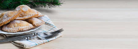 Sweet potato trout, typical Christmas sweet in Canary Islands, Spain. Canary pastries traditionally...
