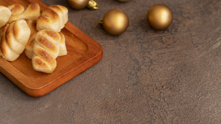 Figuritas de marzipan , Spanish xmas marzipan sweet with christmas decoration. Traditional treat...