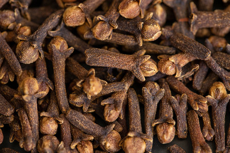 Close up of Natural clove spice for backgroundの写真素材