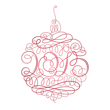 Ornamented Christmas decoration with inscription 2015 in the centerのイラスト素材