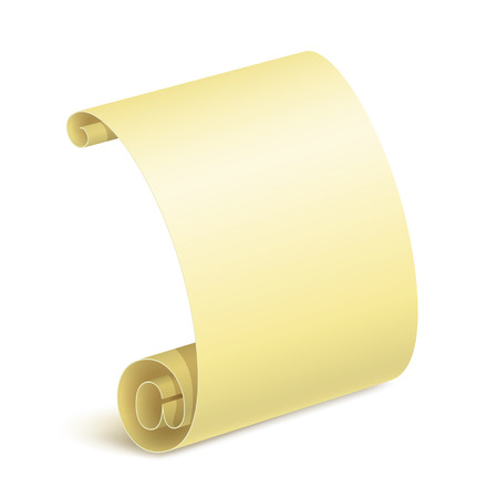 Rolled paper sheet with e-mail sign and small shadowのイラスト素材