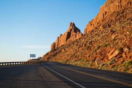 Road through mountains, Utah.