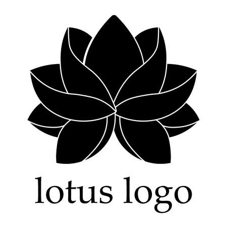 Illustration art of a lotus logo with isolated backgroundのイラスト素材