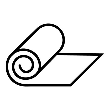 Roll of camping or fitness carpet icon vector imageのイラスト素材