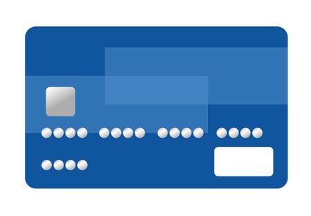Flat design credit card isolated on white backgroundのイラスト素材