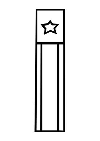 Patriotic outdoor decor hand drawn vector sketch. Independence day concept.のイラスト素材