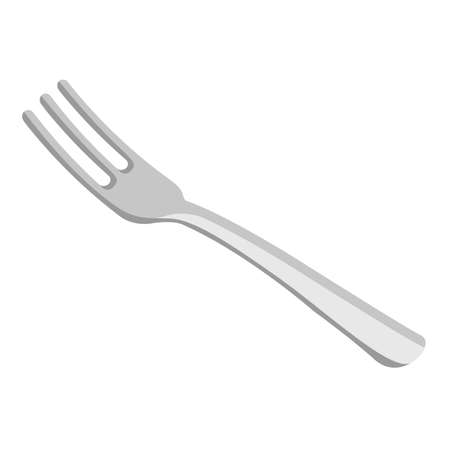 Dessert fork vector illustration isolated on a white backgroundのイラスト素材