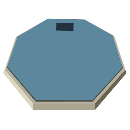 Drum practice pad vector illustration. Drummer training equipment.のイラスト素材