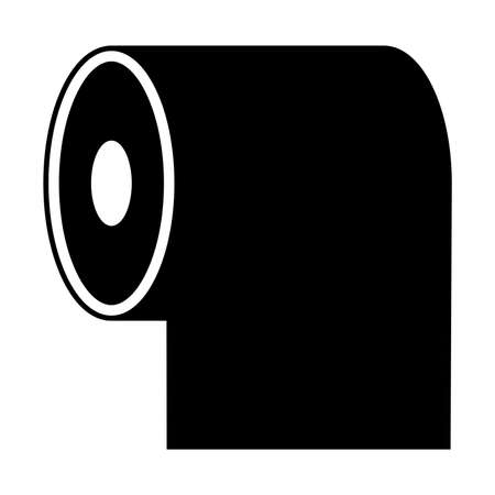 Toilet paper single element pictogram vector illustration.のイラスト素材