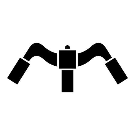 Bicycle handle bar pictogram vector illustration.のイラスト素材