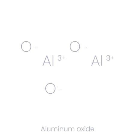 Aluminum oxide structure icon with gradient. Vector illustration isolated on white background.のイラスト素材