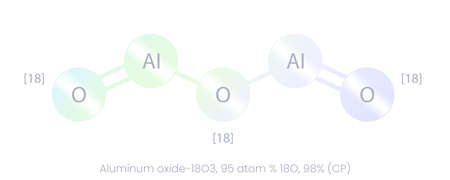 Aluminum oxide-18O3 structure icon with gradient. Vector illustration isolated on white background.のイラスト素材