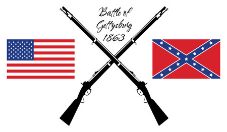 Battle of Gettysburg Poster Vector Illustration.のイラスト素材