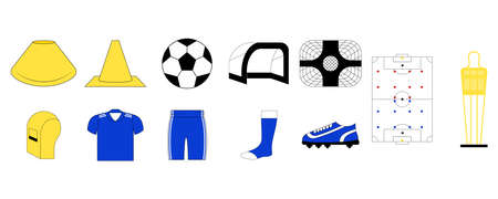 Soccer pictograms set vector illustration.のイラスト素材