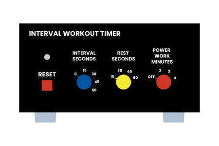 Fight sports interval timer vector illustration.