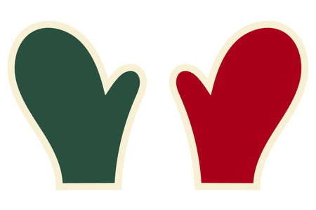 Winter mittens pictogram vector illustration.のイラスト素材