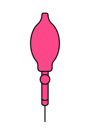 Ball mini inflator for gymnastic ball pictogram vector illustration.のイラスト素材
