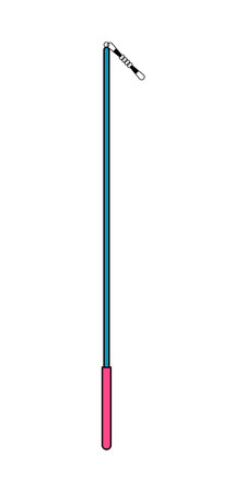 Stick for rhythmic gymnastics pictogram vector illustration.のイラスト素材