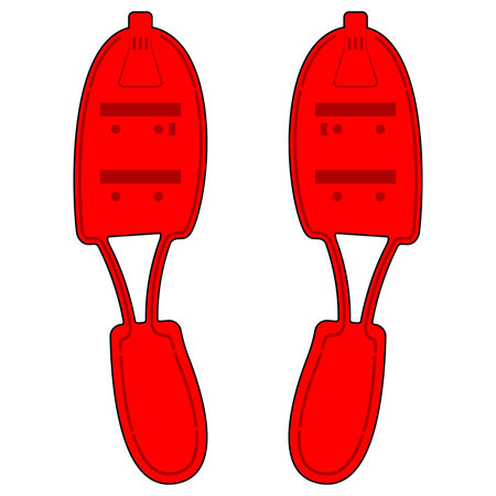 Rowing shoe plate tops pictogram vector illustration.のイラスト素材