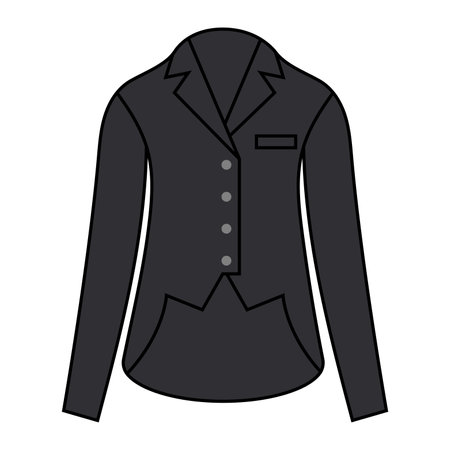 Equestrian show jacket pictogram vector illustration.のイラスト素材
