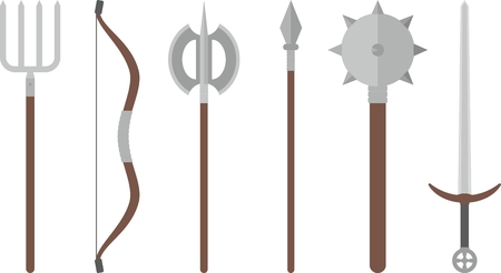 Medieval weapons setのイラスト素材