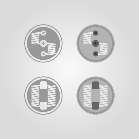 Two top view different designed types of rdaのイラスト素材