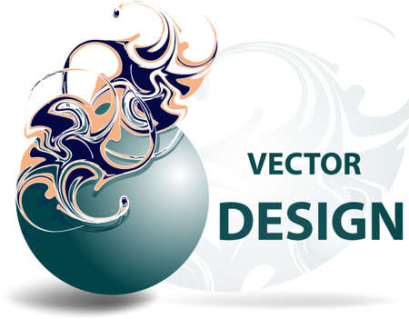 vector background fantasy image in the form of balls or bubbles with intricate patternsのイラスト素材