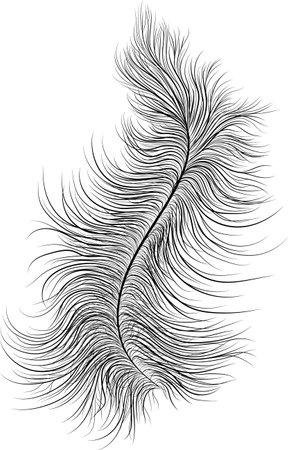 Vector image of a pen in black, laid out in several layers for the ability to edit color and transparency. Can be used as a ready-made decor element. EPS 10のイラスト素材