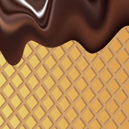 Vector background image which illustrates the liquid chocolate mass with sprinklesのイラスト素材