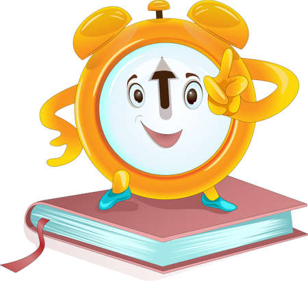 Vector image of an alarm clock indicating unfinished business. The concept of time management.のイラスト素材